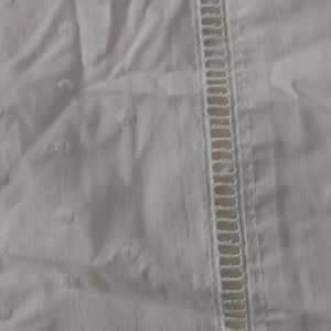 White cotton duvet queen cover